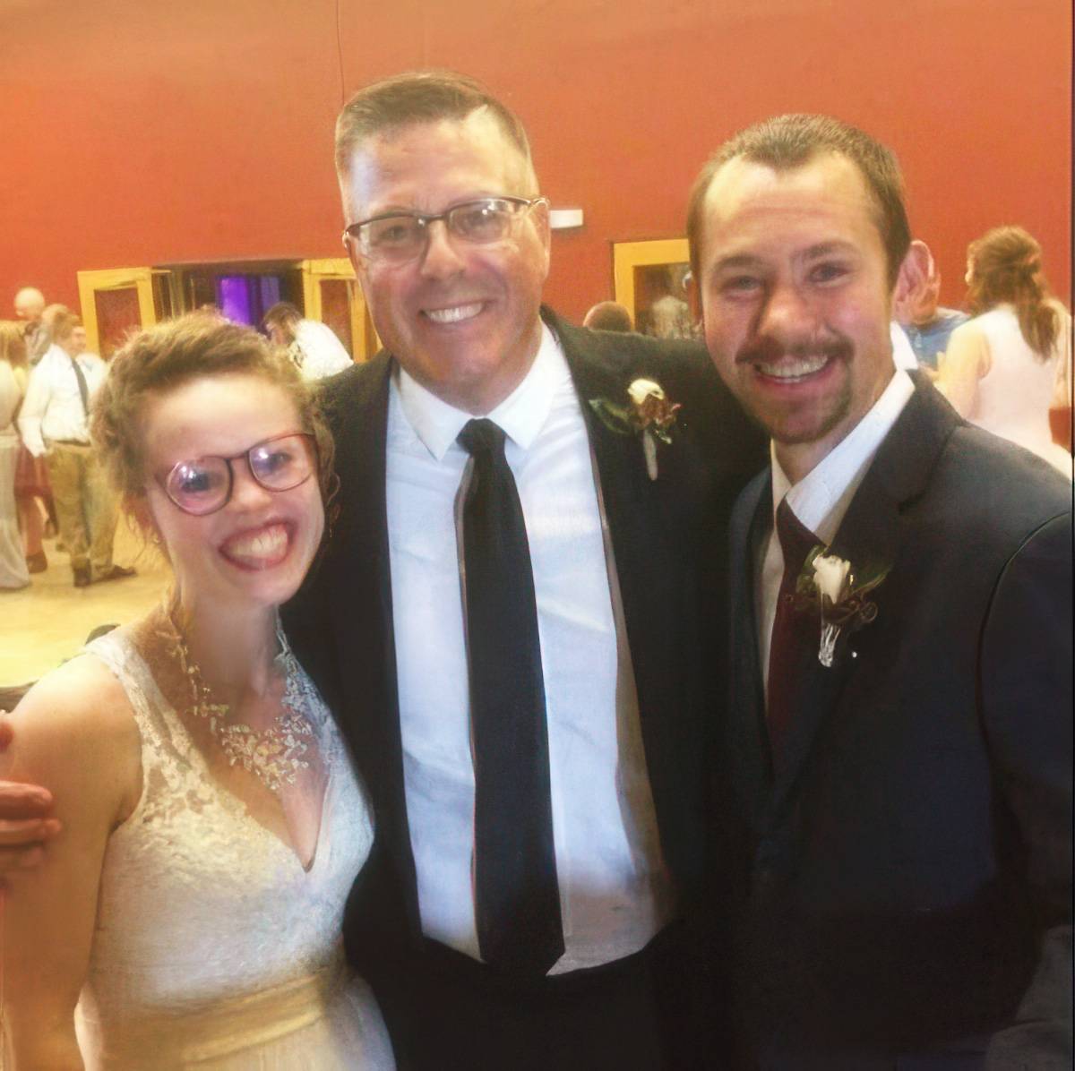 Wedding couple moment