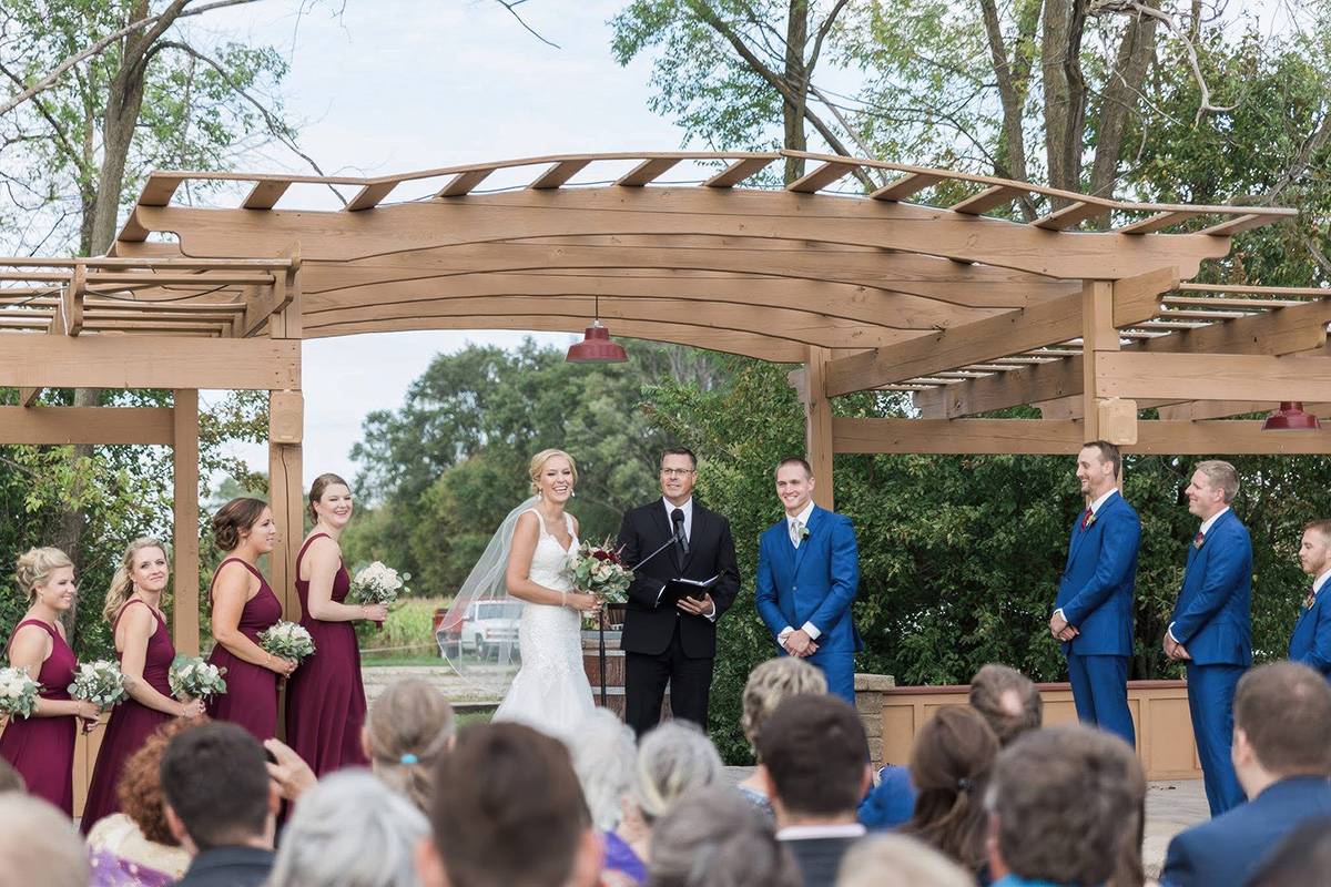 Wedding celebration group photo